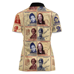 Brains Beauty And Breakthroughs Women Polo Shirt Trailblazing Black Women Inventors and Innovators - African Pride