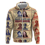 Brains Beauty And Breakthroughs Zip Hoodie Trailblazing Black Women Inventors and Innovators - African Pride