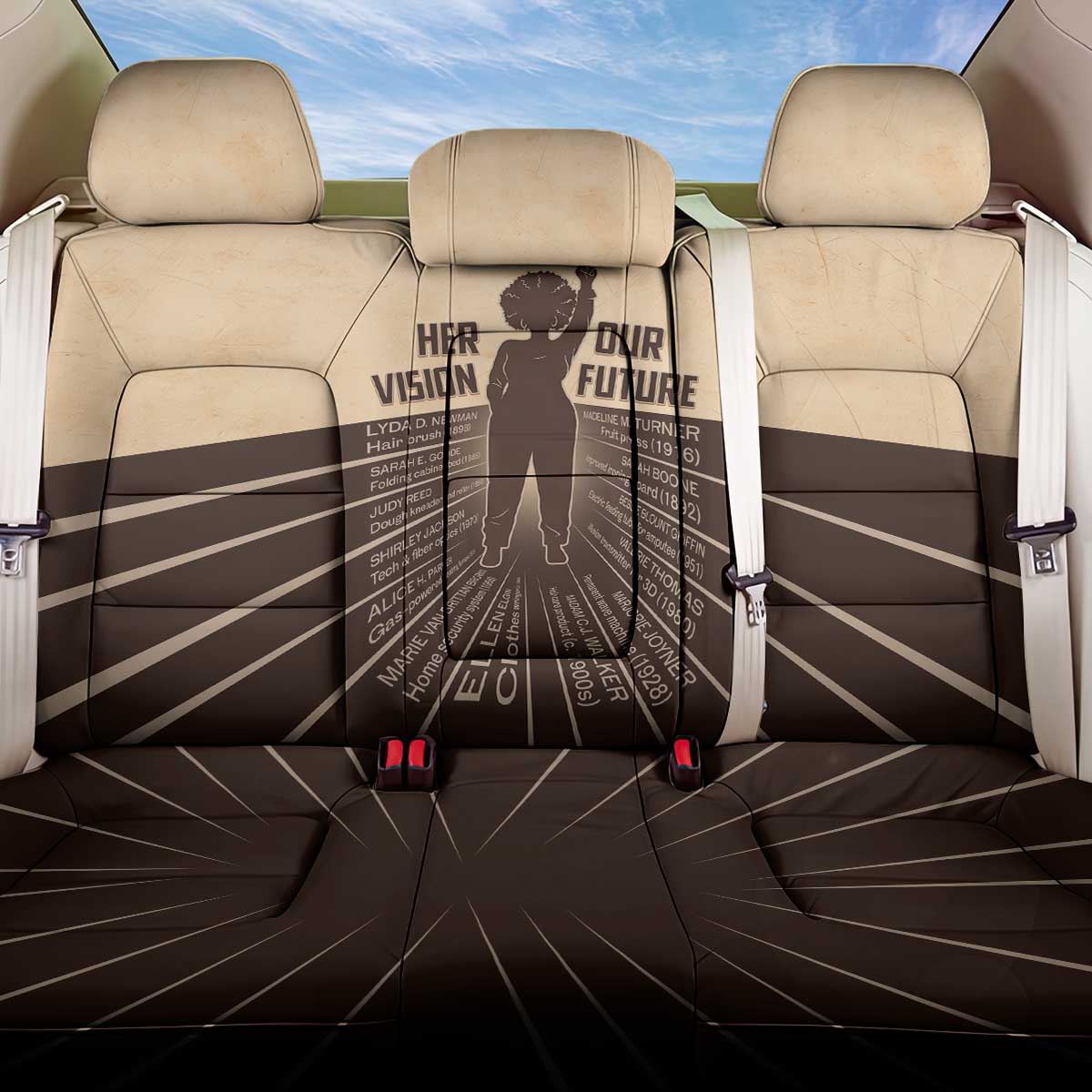 Her Vision Our Future Back Car Seat Cover Influential Black Women Inventors and Pioneers - African Pride