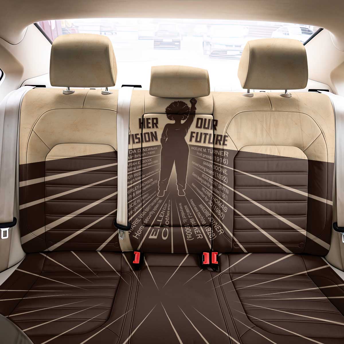 Her Vision Our Future Back Car Seat Cover Influential Black Women Inventors and Pioneers - African Pride