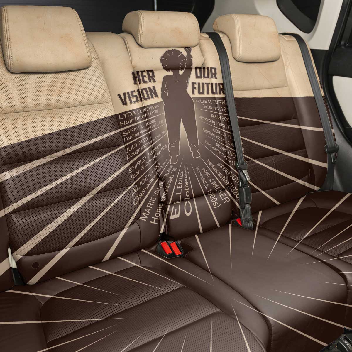 Her Vision Our Future Back Car Seat Cover Influential Black Women Inventors and Pioneers - African Pride