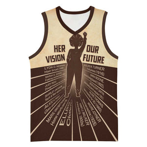 Her Vision Our Future Basketball Jersey Influential Black Women Inventors and Pioneers - African Pride