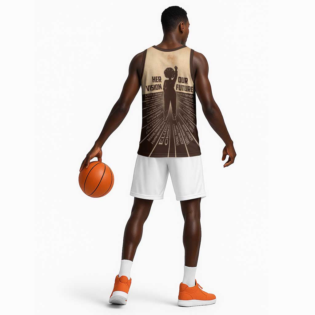 Her Vision Our Future Basketball Jersey Influential Black Women Inventors and Pioneers - African Pride