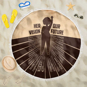 Her Vision Our Future Beach Blanket Influential Black Women Inventors and Pioneers - African Pride