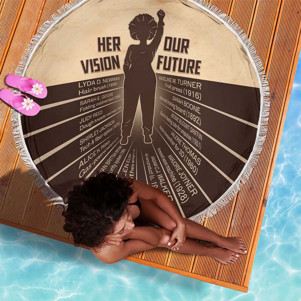 Her Vision Our Future Beach Blanket Influential Black Women Inventors and Pioneers - African Pride