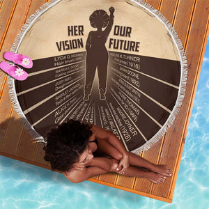 Her Vision Our Future Beach Blanket Influential Black Women Inventors and Pioneers - African Pride