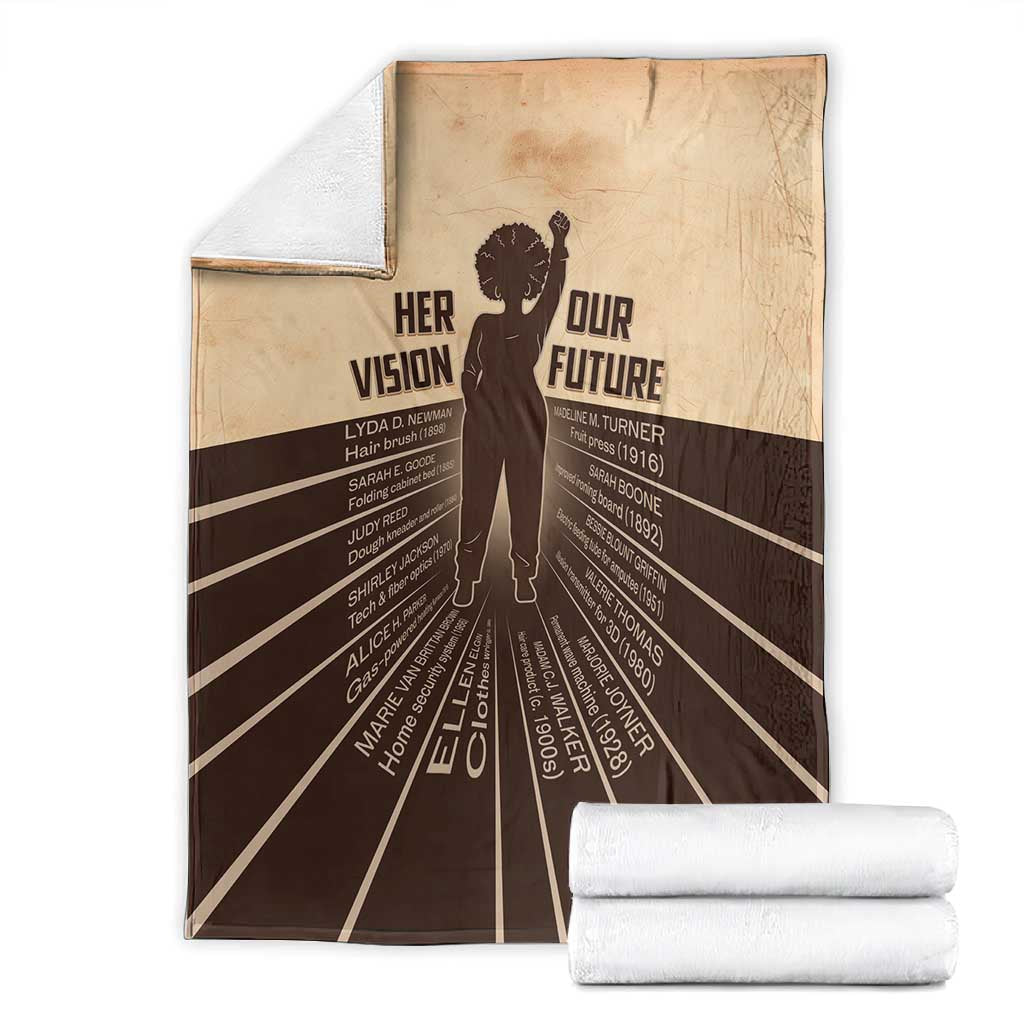Her Vision Our Future Blanket Influential Black Women Inventors and Pioneers - African Pride