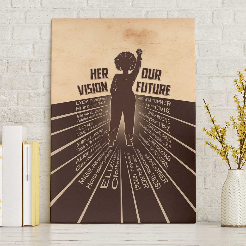 Her Vision Our Future Canvas Wall Art Influential Black Women Inventors and Pioneers - African Pride