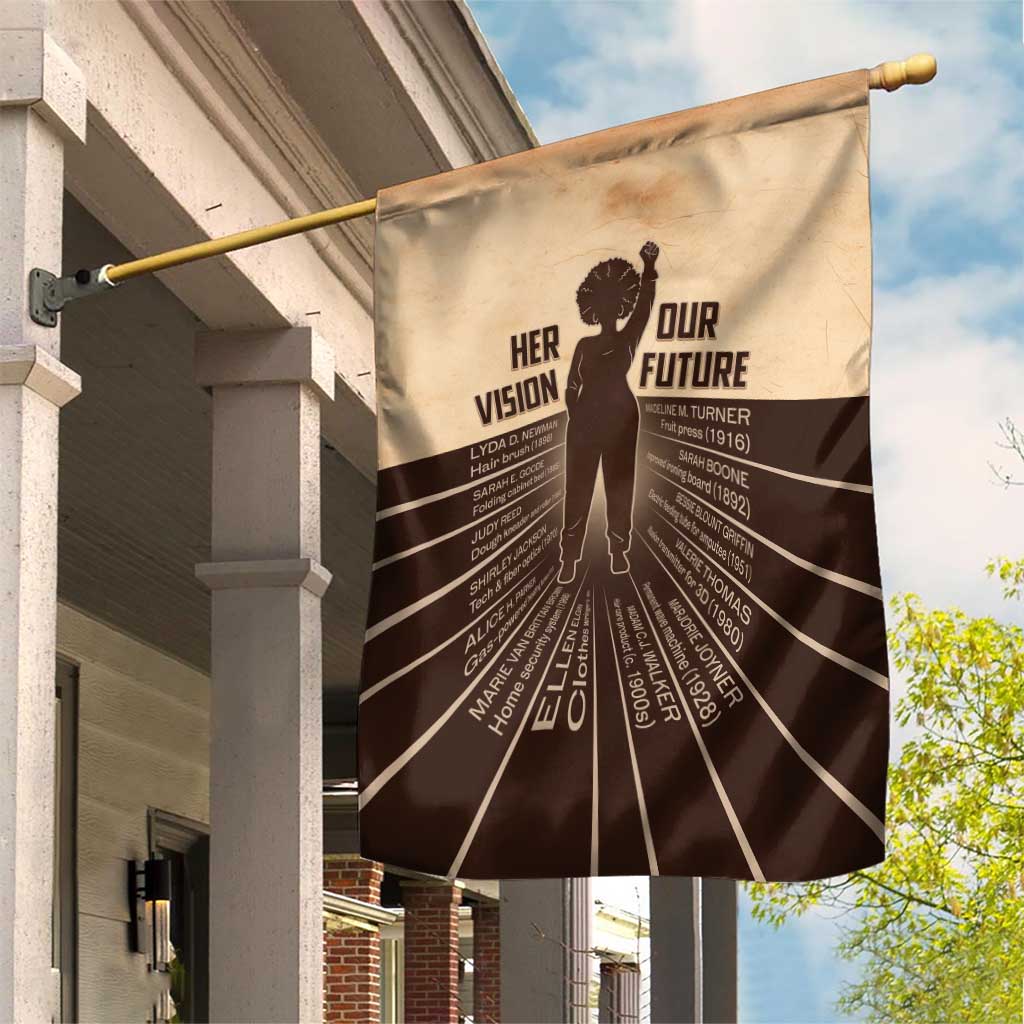 Her Vision Our Future Garden Flag Influential Black Women Inventors and Pioneers - African Pride