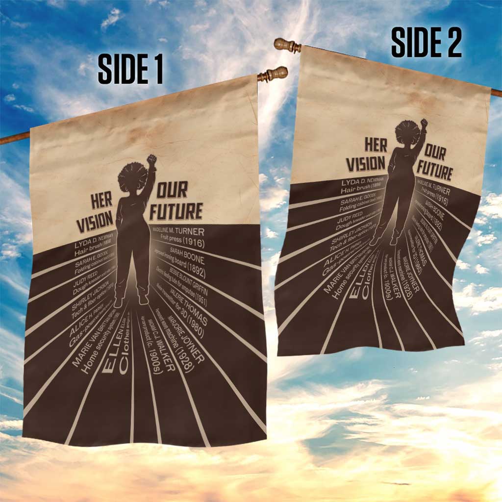 Her Vision Our Future Garden Flag Influential Black Women Inventors and Pioneers - African Pride