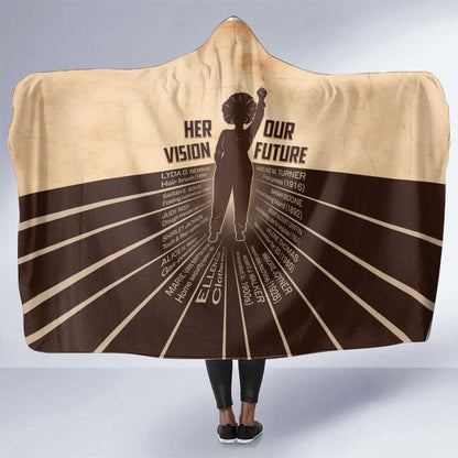 Her Vision Our Future Hooded Blanket Influential Black Women Inventors and Pioneers - African Pride