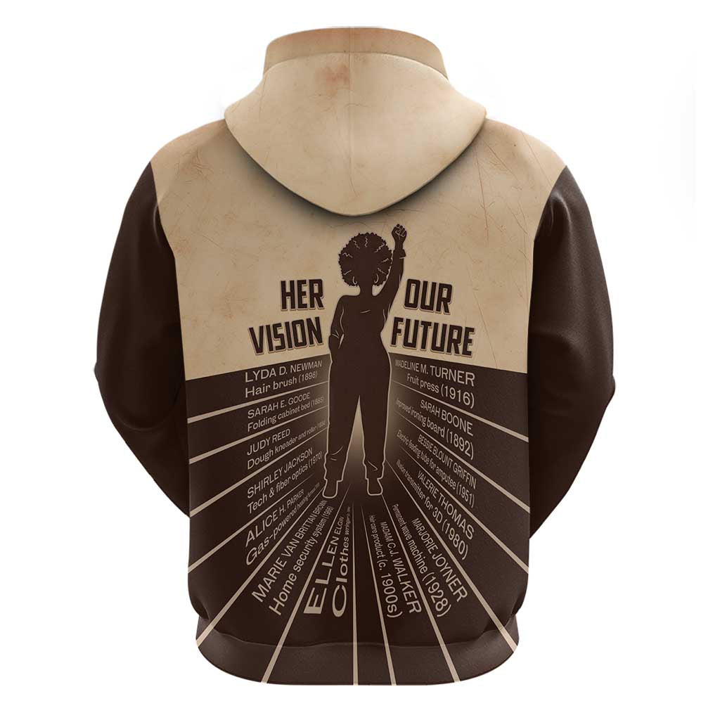 Her Vision Our Future Hoodie Influential Black Women Inventors and Pioneers - undefined