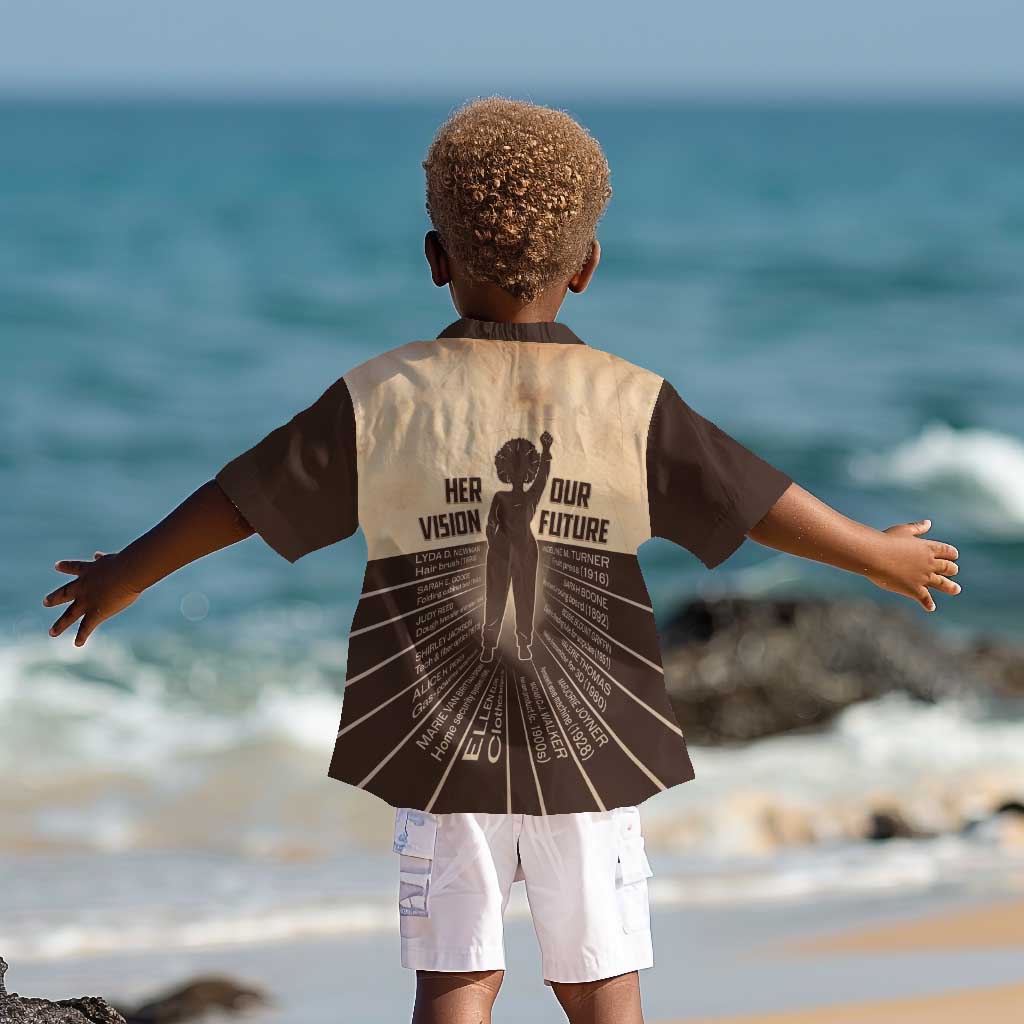 Her Vision Our Future Kid Hawaiian Shirt Influential Black Women Inventors and Pioneers - African Pride