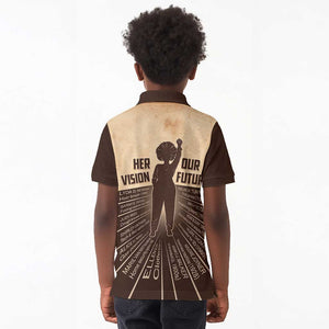 Her Vision Our Future Kid Polo Shirt Influential Black Women Inventors and Pioneers - African Pride