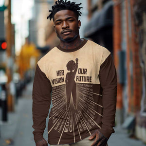 Her Vision Our Future Long Sleeve Shirt Influential Black Women Inventors and Pioneers - African Pride