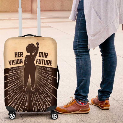 Her Vision Our Future Luggage Cover Influential Black Women Inventors and Pioneers - African Pride
