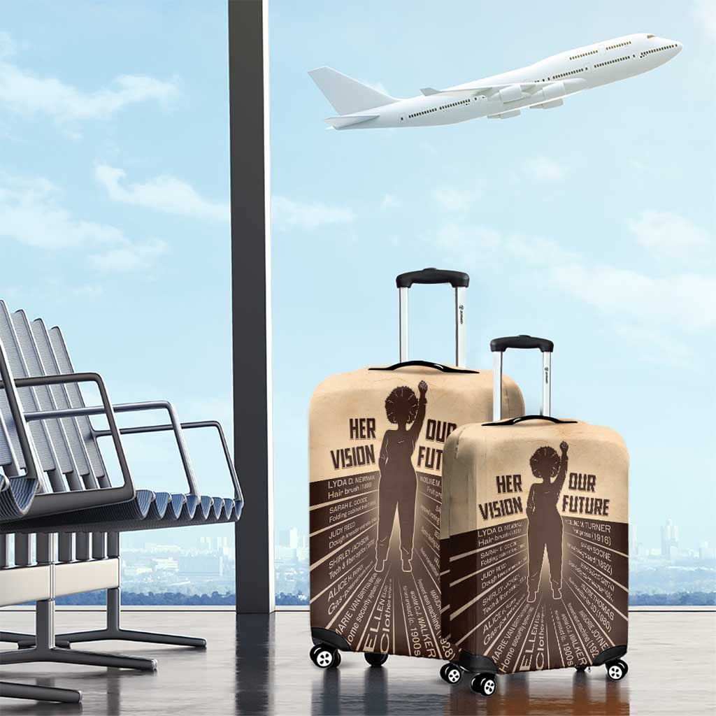 Her Vision Our Future Luggage Cover Influential Black Women Inventors and Pioneers - African Pride