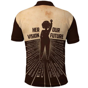 Her Vision Our Future Polo Shirt Influential Black Women Inventors and Pioneers - African Pride