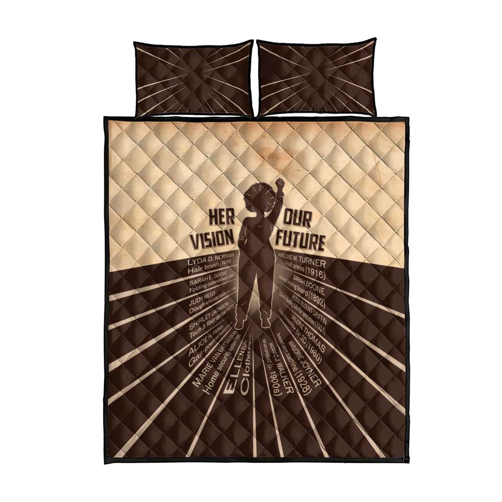Her Vision Our Future Quilt Bed Set Influential Black Women Inventors and Pioneers - African Pride