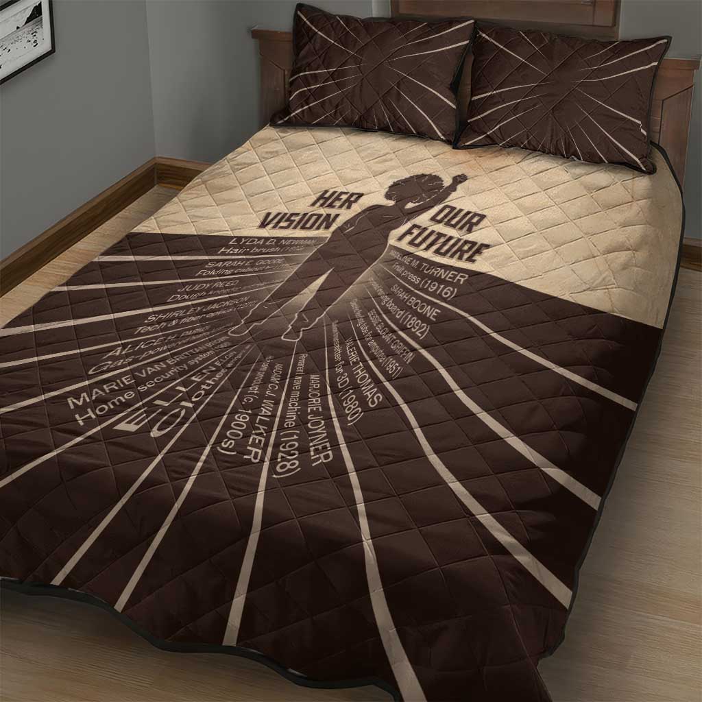 Her Vision Our Future Quilt Bed Set Influential Black Women Inventors and Pioneers - African Pride