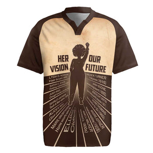 Her Vision Our Future Rugby Jersey Influential Black Women Inventors and Pioneers - African Pride