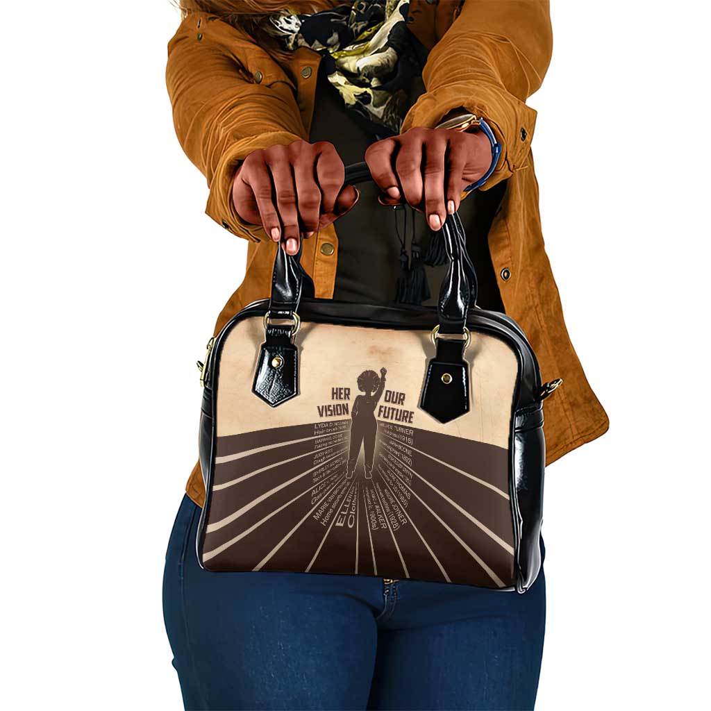 Her Vision Our Future Shoulder Handbag Influential Black Women Inventors and Pioneers - African Pride