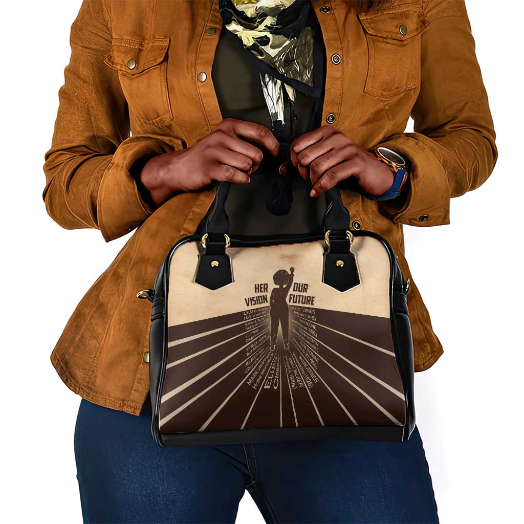 Her Vision Our Future Shoulder Handbag Influential Black Women Inventors and Pioneers - African Pride