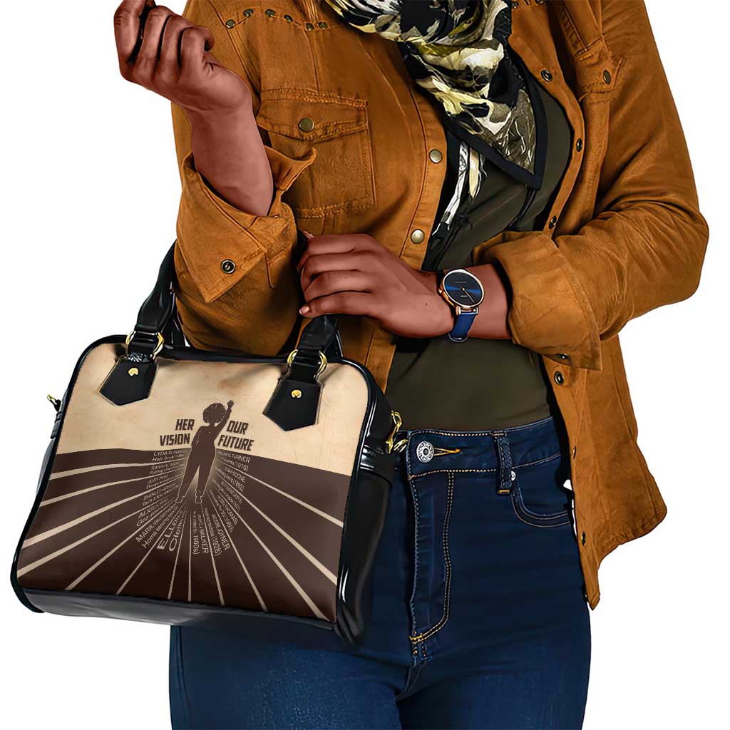 Her Vision Our Future Shoulder Handbag Influential Black Women Inventors and Pioneers - African Pride