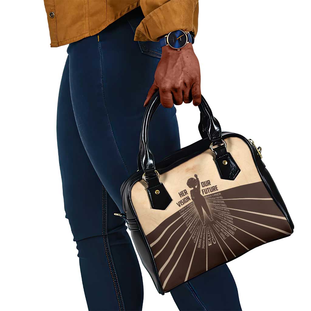 Her Vision Our Future Shoulder Handbag Influential Black Women Inventors and Pioneers - African Pride