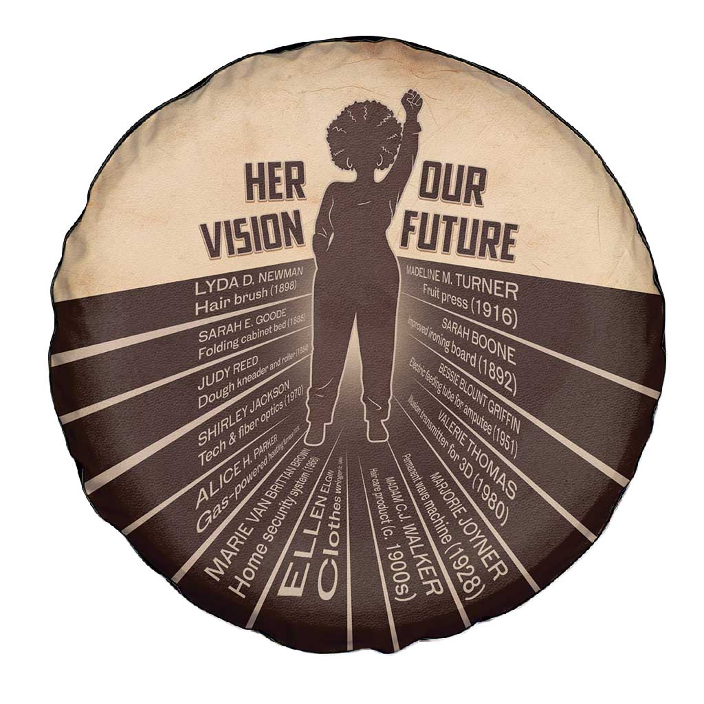 Her Vision Our Future Spare Tire Cover Influential Black Women Inventors and Pioneers - African Pride