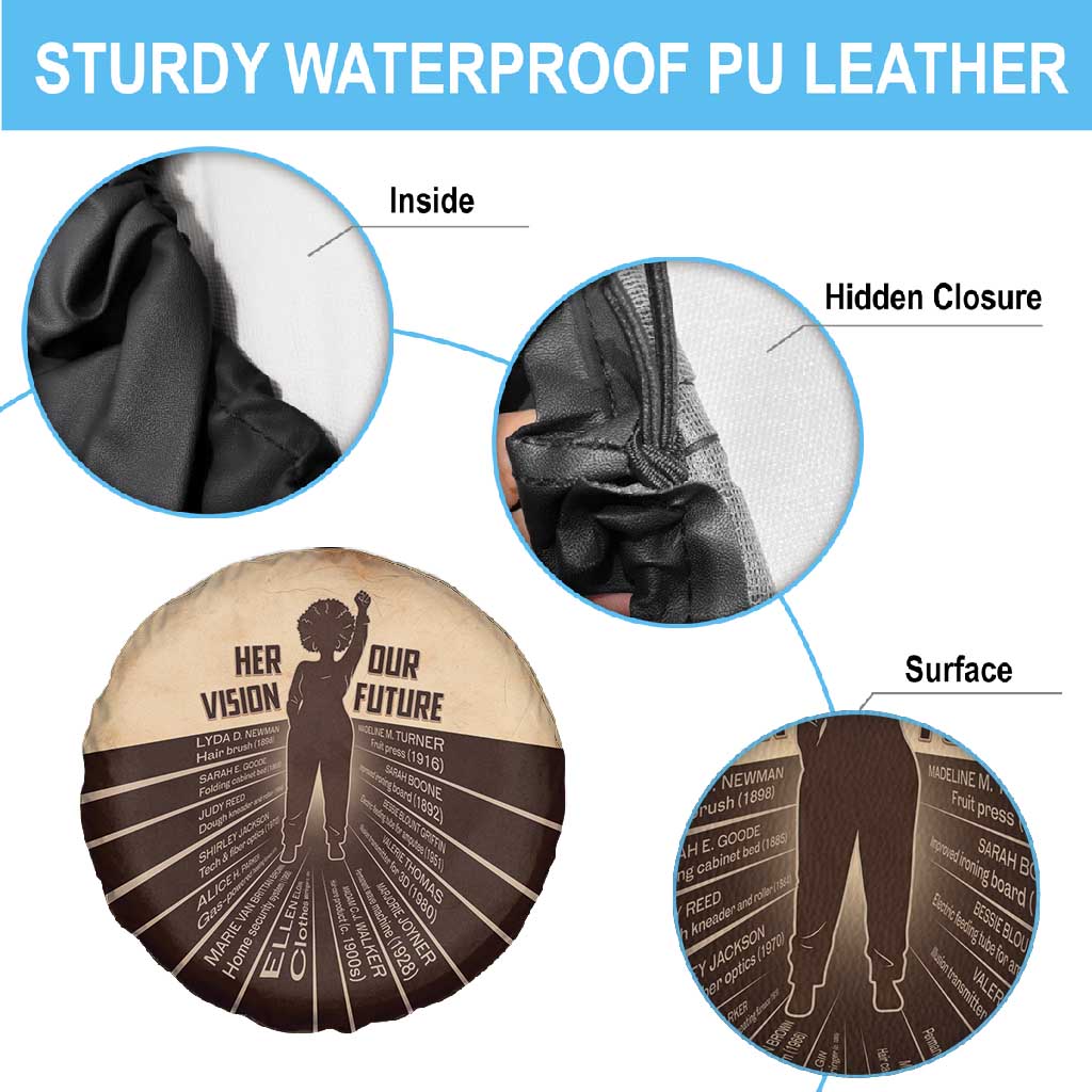 Her Vision Our Future Spare Tire Cover Influential Black Women Inventors and Pioneers - African Pride