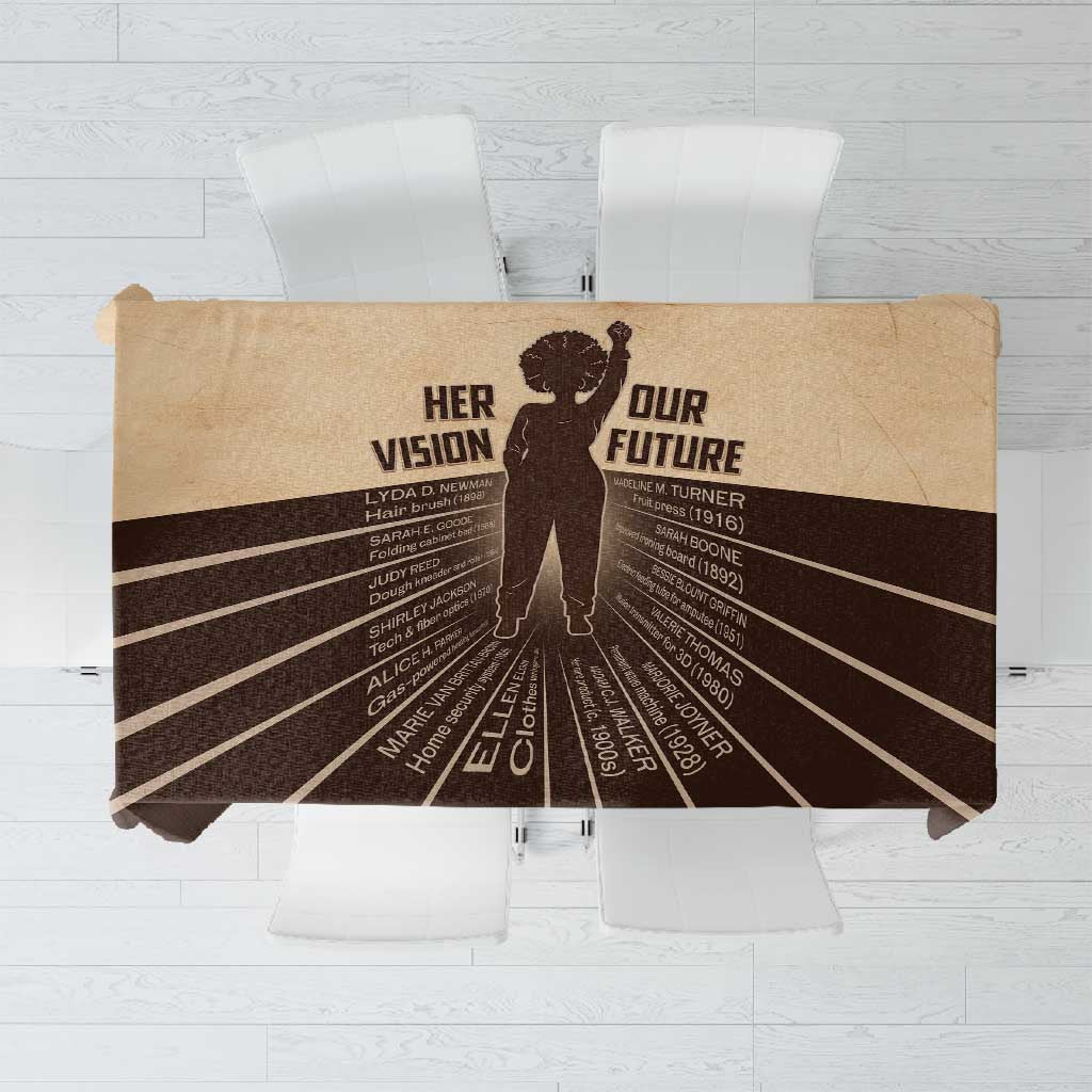 Her Vision Our Future Tablecloth Influential Black Women Inventors and Pioneers - African Pride