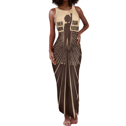 Her Vision Our Future Tank Maxi Dress Influential Black Women Inventors and Pioneers - African Pride