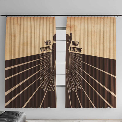 Her Vision Our Future Window Curtain Influential Black Women Inventors and Pioneers - African Pride