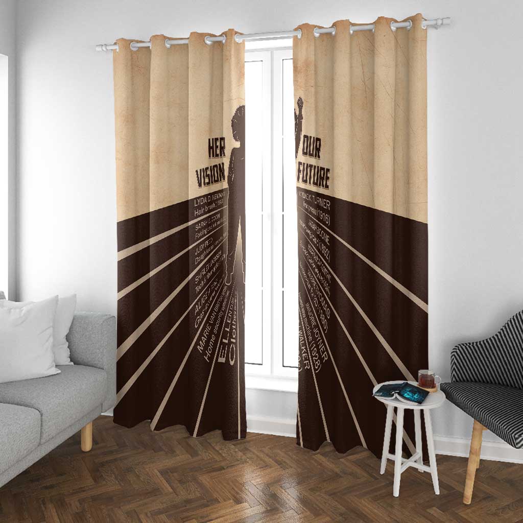 Her Vision Our Future Window Curtain Influential Black Women Inventors and Pioneers - African Pride