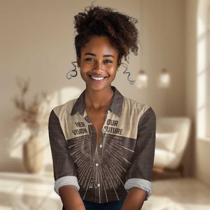 Her Vision Our Future Women Casual Shirt Influential Black Women Inventors and Pioneers - African Pride