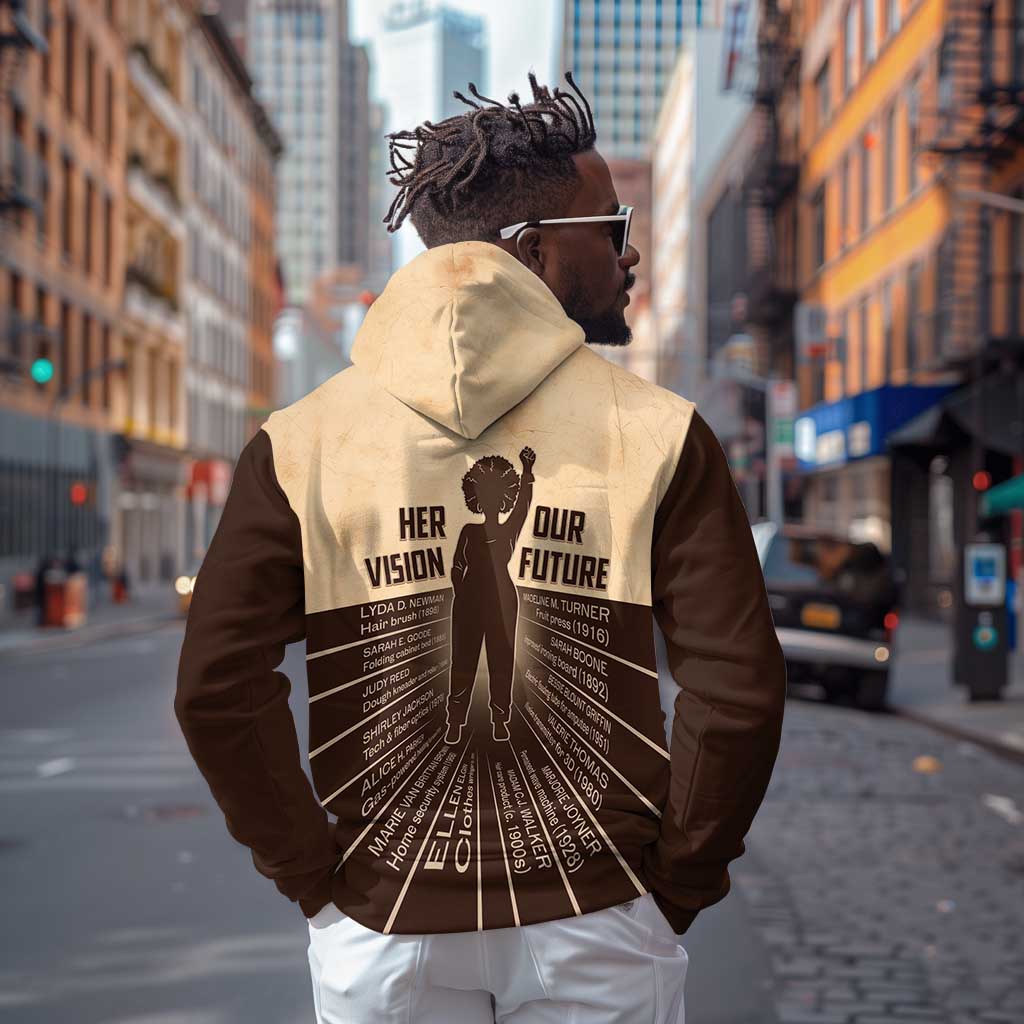 Her Vision Our Future Zip Hoodie Influential Black Women Inventors and Pioneers - African Pride