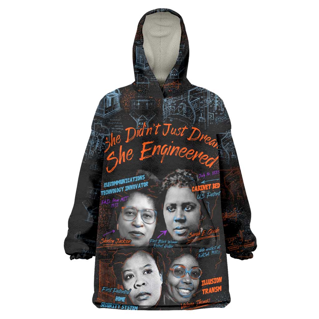 She Didn't Just Dream She Engineered Kid Wearable Blanket Hoodie Trailblazing Black Women Innovators - African Pride
