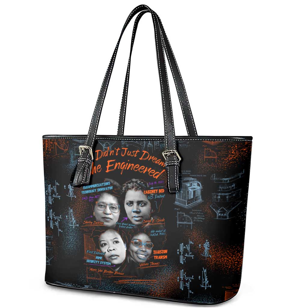 She Didn't Just Dream She Engineered Leather Tote Bag Trailblazing Black Women Innovators - African Pride