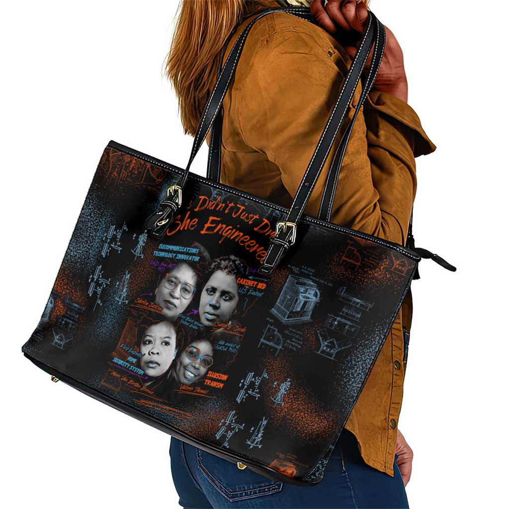 She Didn't Just Dream She Engineered Leather Tote Bag Trailblazing Black Women Innovators - African Pride