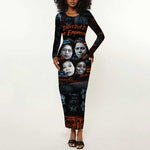 She Didn't Just Dream She Engineered Long Sleeve Bodycon Dress Trailblazing Black Women Innovators - African Pride