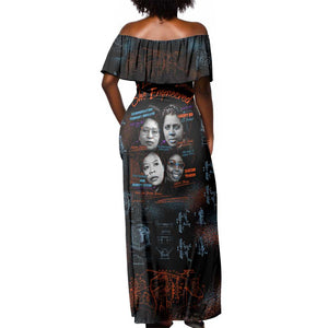 She Didn't Just Dream She Engineered Off Shoulder Maxi Dress Trailblazing Black Women Innovators - African Pride