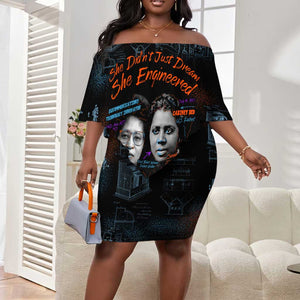 She Didn't Just Dream She Engineered Off Shoulder Short Dress Trailblazing Black Women Innovators - African Pride
