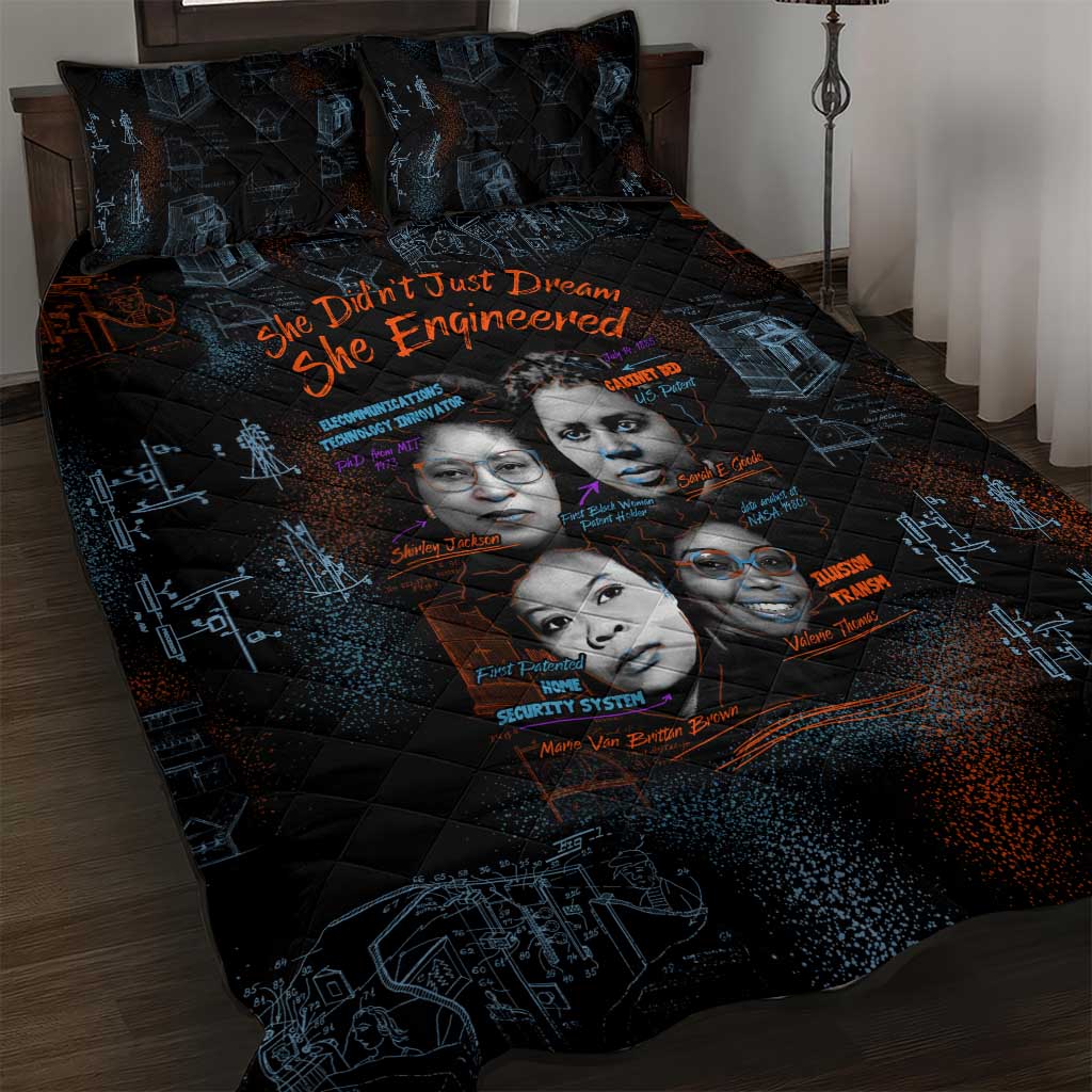 She Didn't Just Dream She Engineered Quilt Bed Set Trailblazing Black Women Innovators - African Pride