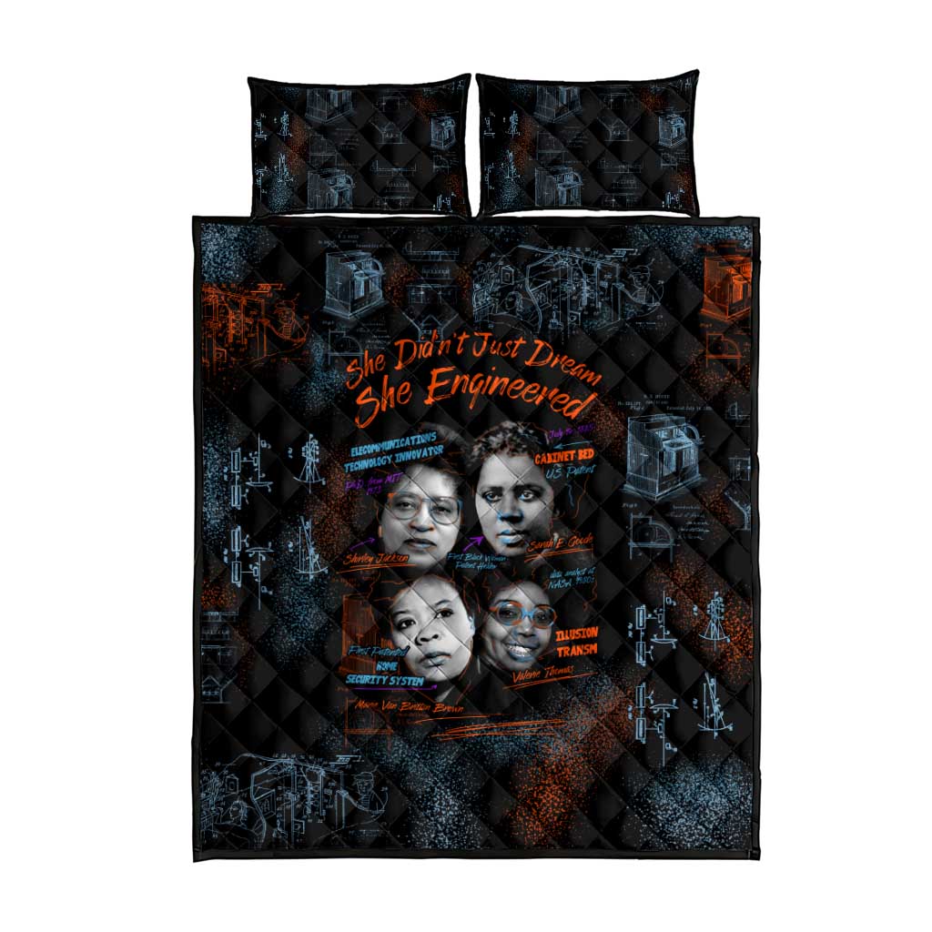 She Didn't Just Dream She Engineered Quilt Bed Set Trailblazing Black Women Innovators - African Pride