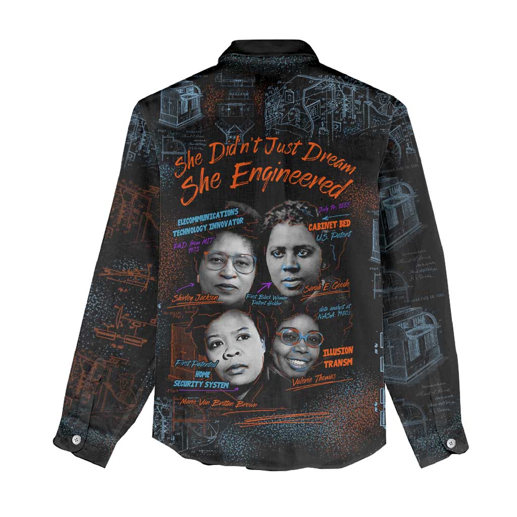 She Didn't Just Dream She Engineered Women Casual Shirt Trailblazing Black Women Innovators - African Pride