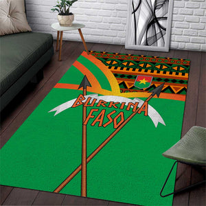 Burkina Faso Heritage Area Rug Tribal Spears and National Emblem - African Pride