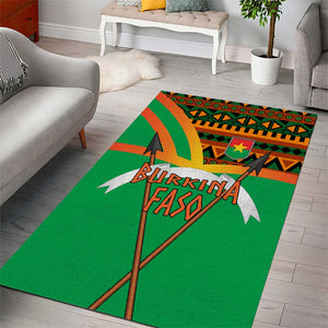 Burkina Faso Heritage Area Rug Tribal Spears and National Emblem - African Pride