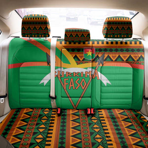 Burkina Faso Heritage Back Car Seat Cover Tribal Spears and National Emblem - African Pride