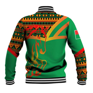 Burkina Faso Heritage Baseball Jacket Tribal Spears and National Emblem - African Pride